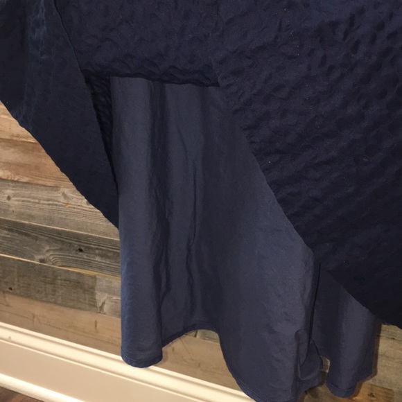 J crew textured navy for & flare midi dress size 2 - Picture 6 of 8